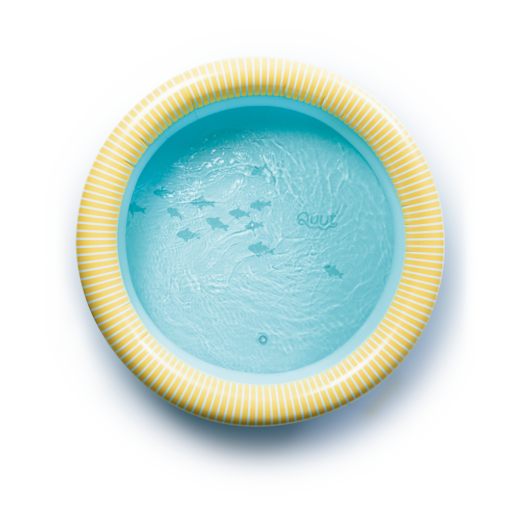 Quut: DIPPY Veliki napihljiv bazen (120cm) modro-rumene barve (modra banana)