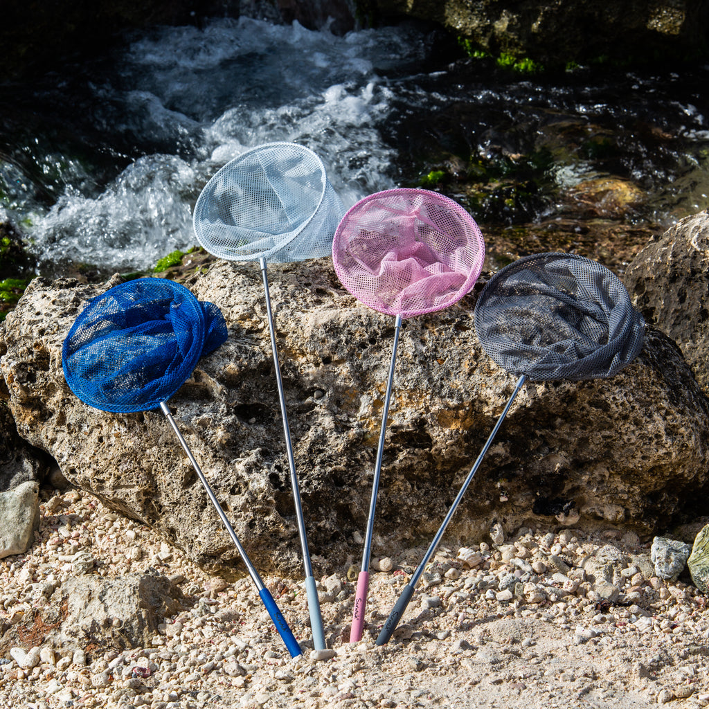 Follow the Duck: Zložljiva ribiška mreža v roza barvi