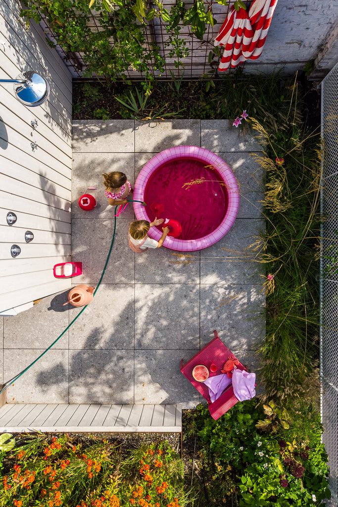 Quut: DIPPY Veliki napihljiv bazen (120cm) rdeče barve (češnja)