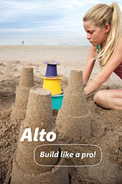 Quut Alto: Model za oblikovanje tronadstropnega stolpa iz mivke ali snega